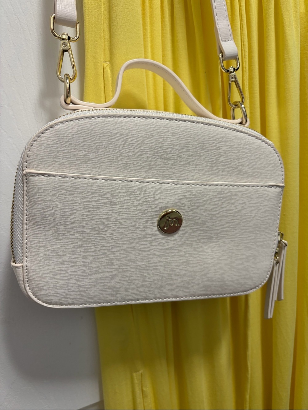 JM Collection Cream Crossbody Bag